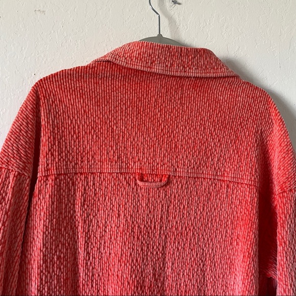 BDG Urban Outfitters Womens Size L Jacket Neon Pink Button Down Collared Sweater - Picture 9 of 13